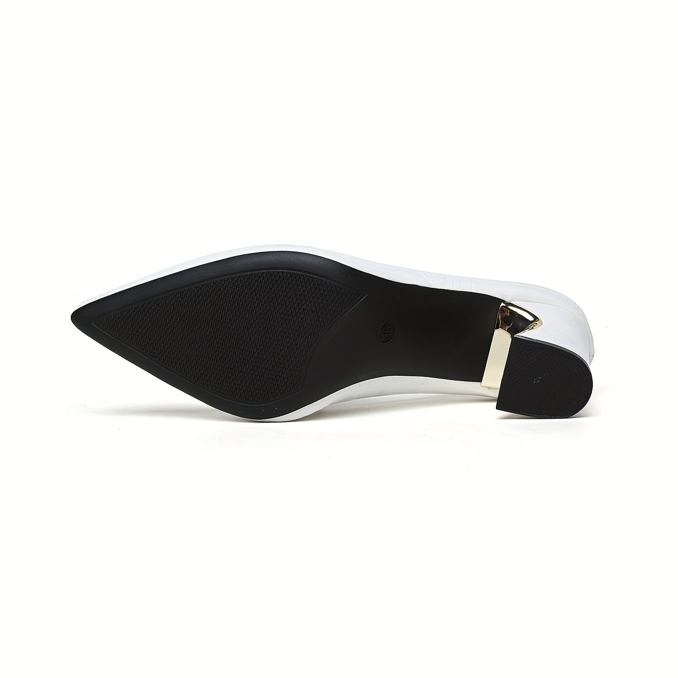 Women's Solid Color Shoes with Rhinestone Buckle Chunky Heel Lightweight Casual