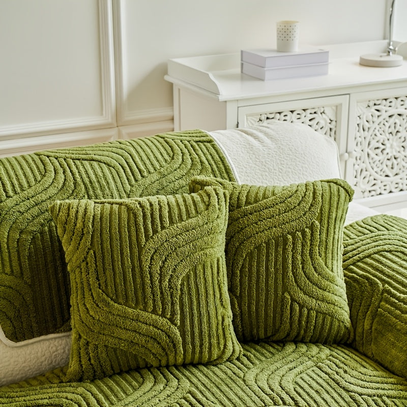 Klassik Stripe Divan qopqog'i, sirpanmaydigan, itga do'st polyester himoya, kreslo, divan, 3-4 o'rinli bo'lakli bo'lak