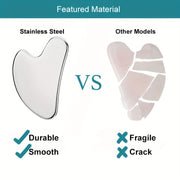Stainless Steel Gua Sha Tool for Face and Body Massage with Gift Box