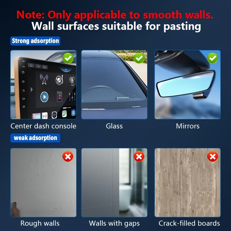 Universal Magnetic Phone Holder for Cars and Smooth Surfaces with Strong Suction