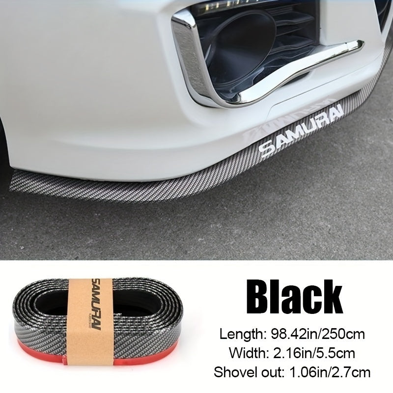 Universal Car Front Lip Spoiler Defender Carbon Fiber Style Bumper Guard