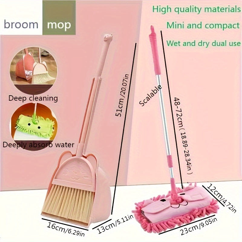 Mini Dual-Use Household Mop for Floors, Portable Plastic Cleaning Tool