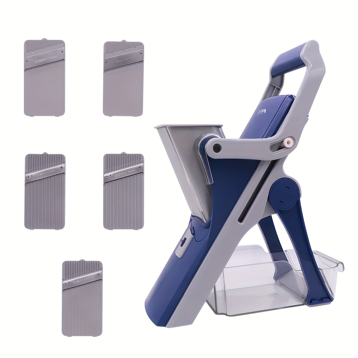 Kitchen Food Chopper Set with Vegetable, Onion, Egg, French Fry, and Salad Slicers