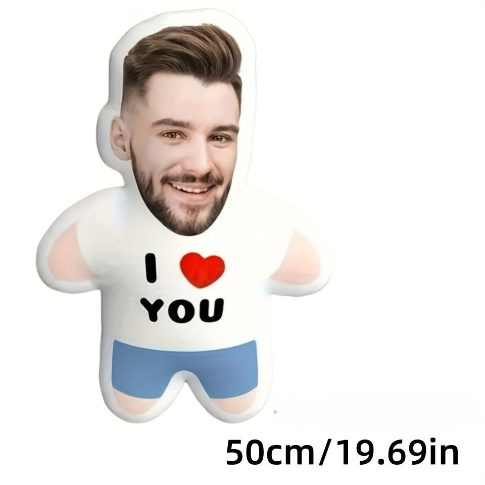 Персонализированная мини-игрушка-кукла с мягкой подушкой "Я тебя люблю" — мягкая и уютная подушка на День святого Валентина, гипоаллергенная