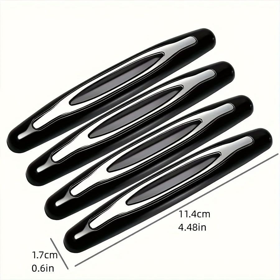 4-Piece Car Door Bumper Protectors Rubber Strips Scratch Guards Durable Plastic