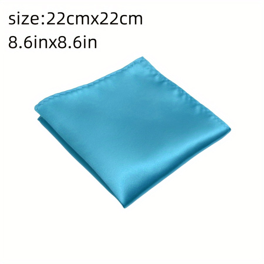 Set of 24 Multicolored Square Pocket Square Handkerchiefs for Men