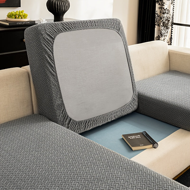 Современный жаккардовый чехол для дивана, изготовленный из прочного полиэстера и спандекса, не скользит, подходит для домашних животных, легкий в уходе, подходит для кресел и секционных диванов.