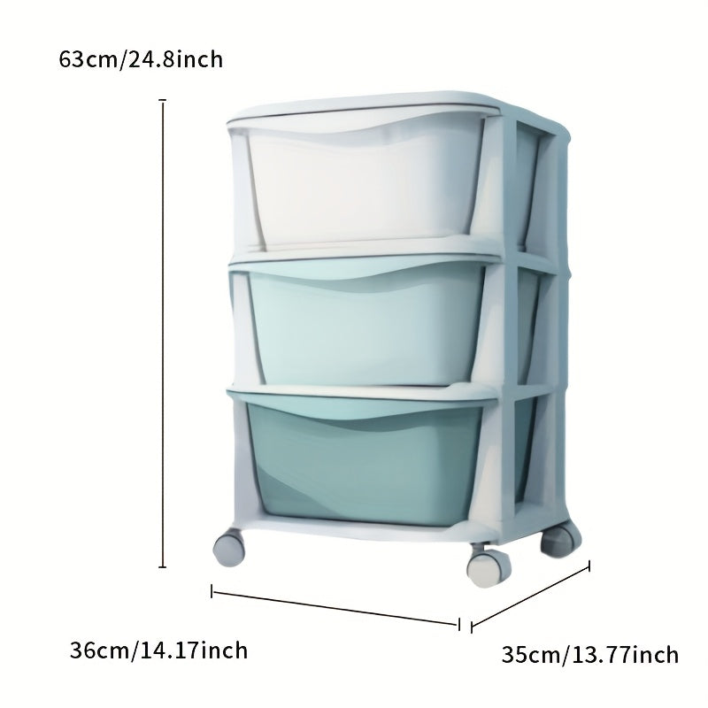 Plastic Drawer Storage Organizer 3/4/5/6 Tiers in White Blue Pink Teal