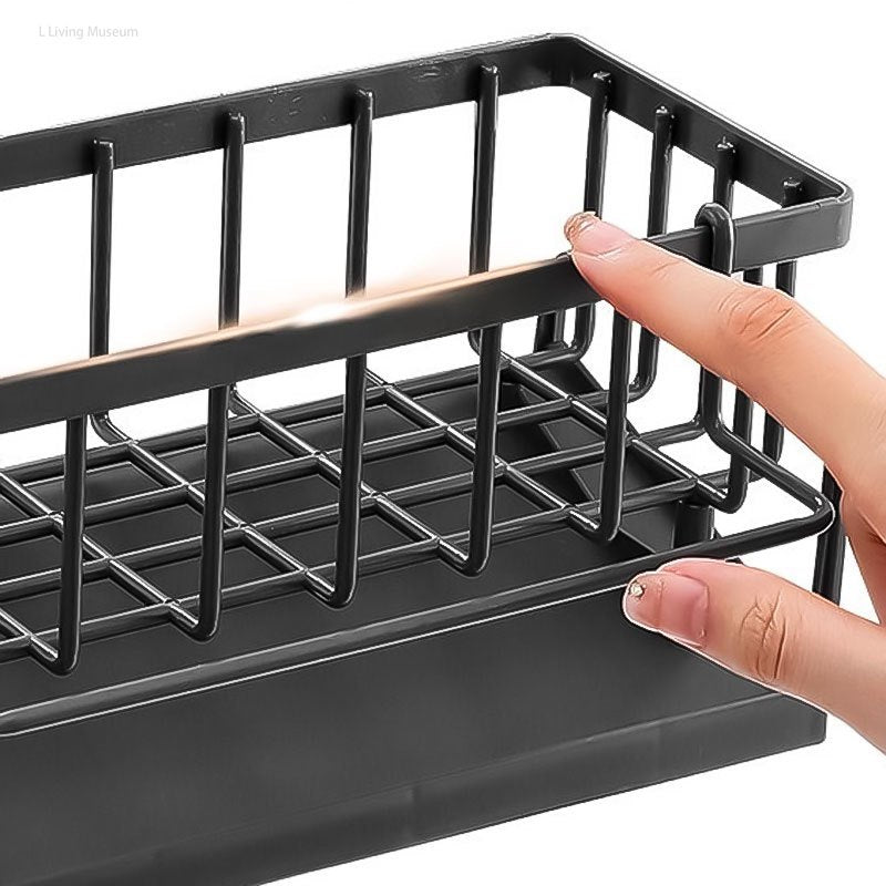 Organizador de plástico para fregadero de cocina para detergente, esponjas y cepillos