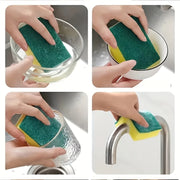 Pack of 12 or 24 Multi-Use Cleaning Sponges with Dual-Sided Scrub Pads