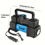 12V Portable Tire Inflator Blue with Digital Pressure Gauge and Car Plug