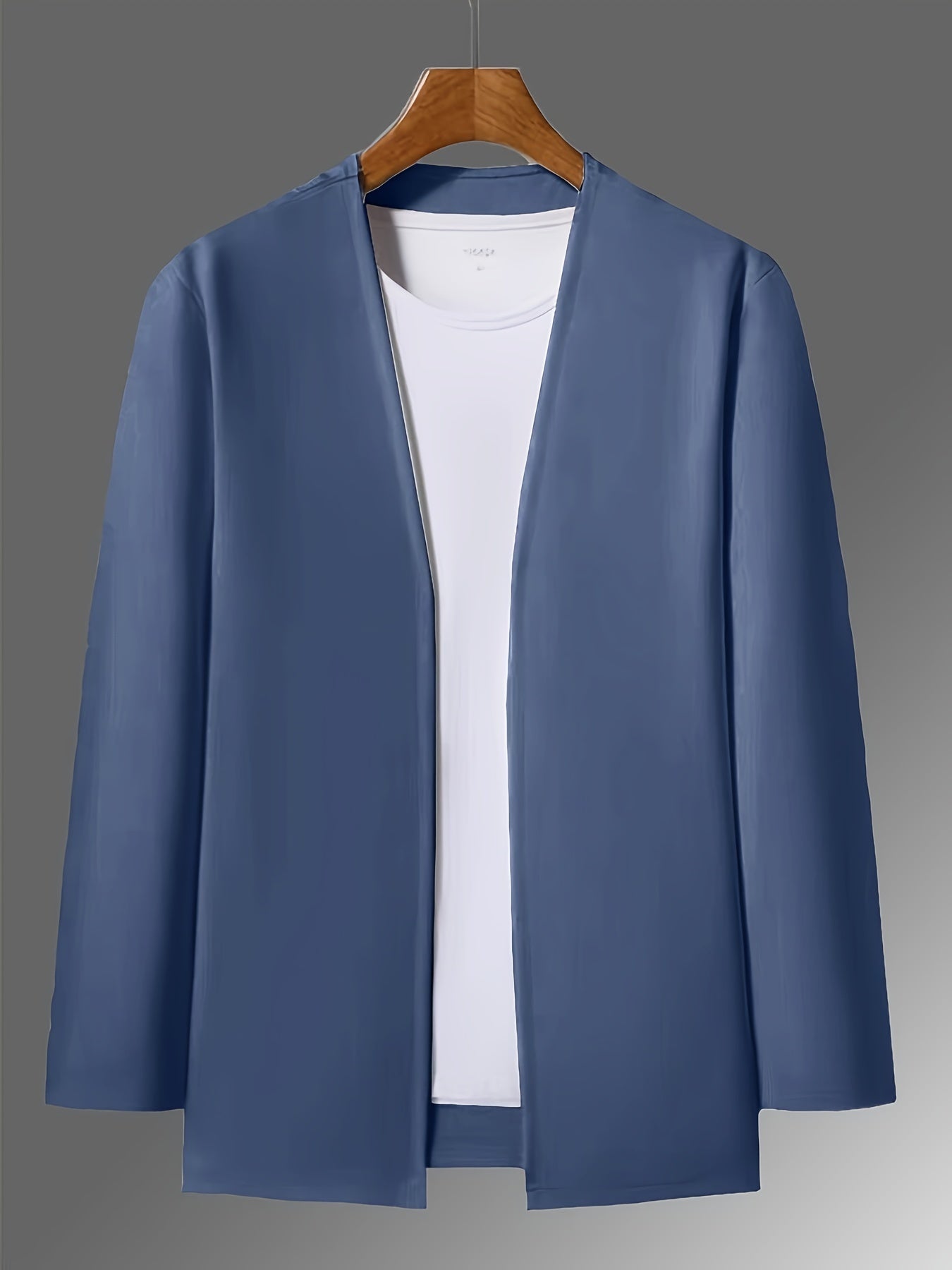 Men's Knit Cardigan Solid Color Slim Fit Spring Casual Polyester