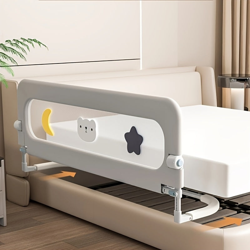 Gray Polyester Bed Rail for Double Queen Full Size Beds 1.2m-2m Foldable