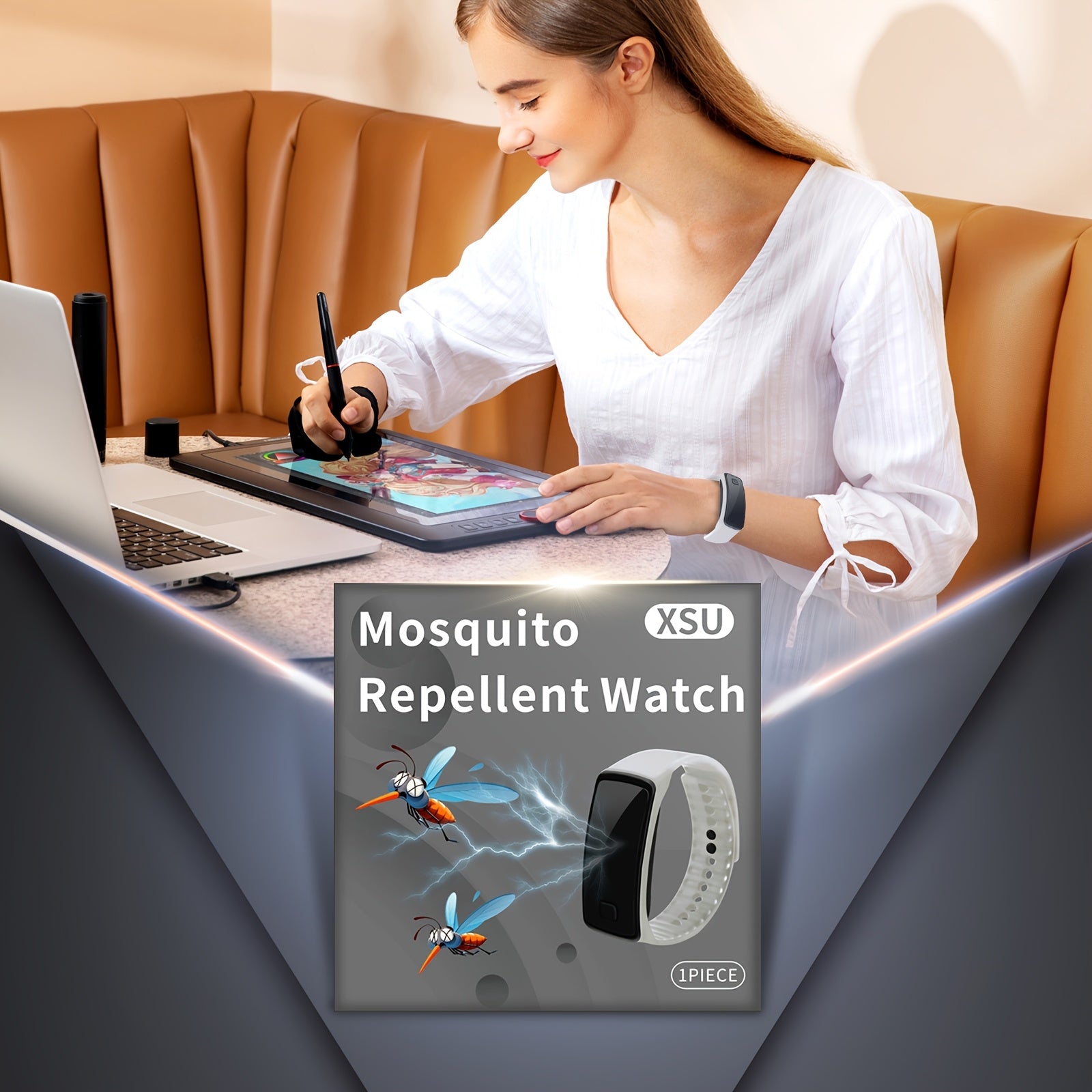 Uniseks silikon sivuvchilarni qaytaruvchi soat, hasharotlar va chivinlarni o‘ldiruvchi, tashqi foydalanish uchun bilaguzuk