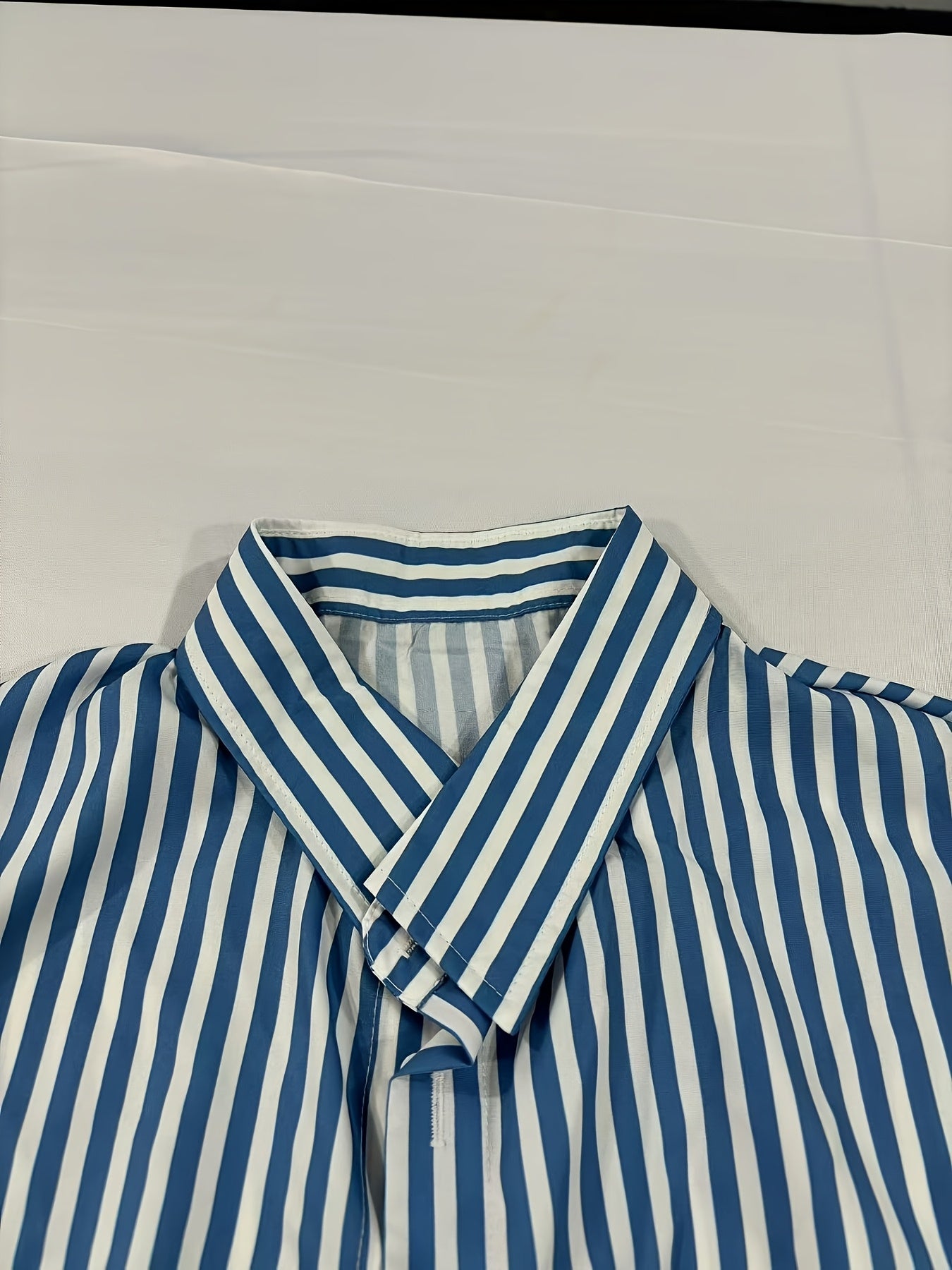 Men's Striped Long Sleeve Shirt Casual Woven Polyester Spandex All-Season Regular Fit