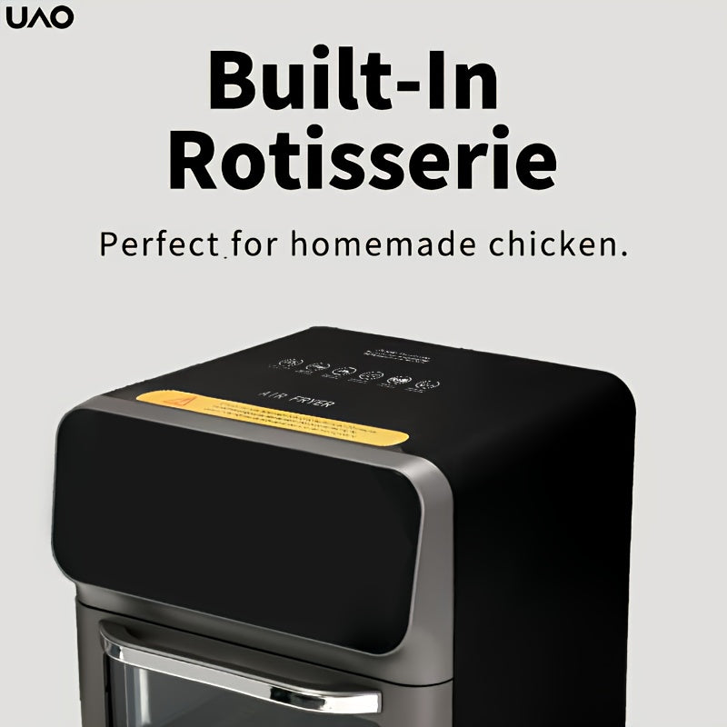 Yevropa standarti bo'yicha uy uchun havo fritüri, sensor paneli va vizual oynasi bilan, turli xil ovqatlarni grill qilish uchun ideal.