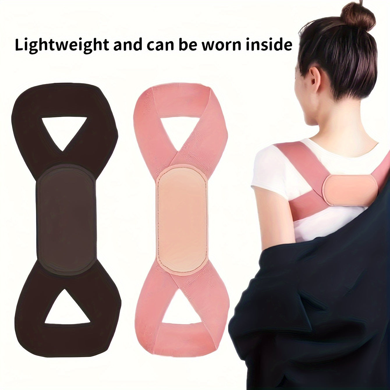 Unisex Adjustable Posture Support Brace Breathable Mesh Back Support for Men and Women