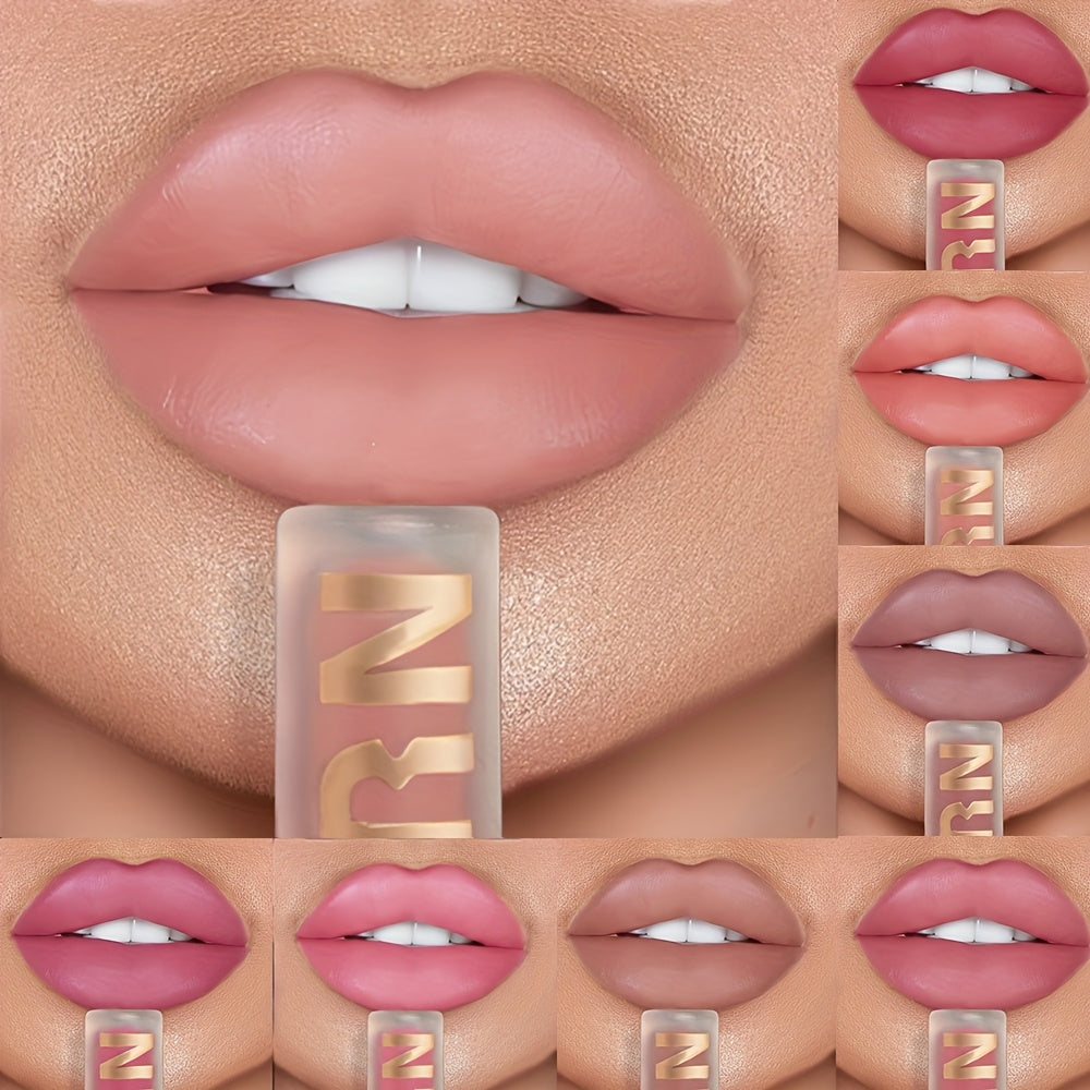 Matte Liquid Lipstick Waterproof Long-Lasting Nude Pink Brown