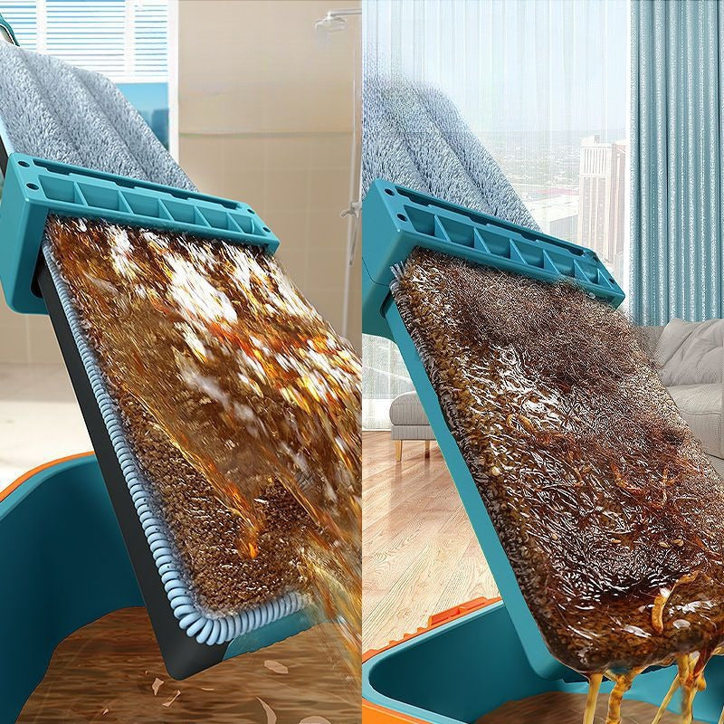 Ikki rejimli qo'ldan erkin tekis mop, ho'l va quruq tozalash uchun, so'radigan, ko'p qavatli yuzalar uchun