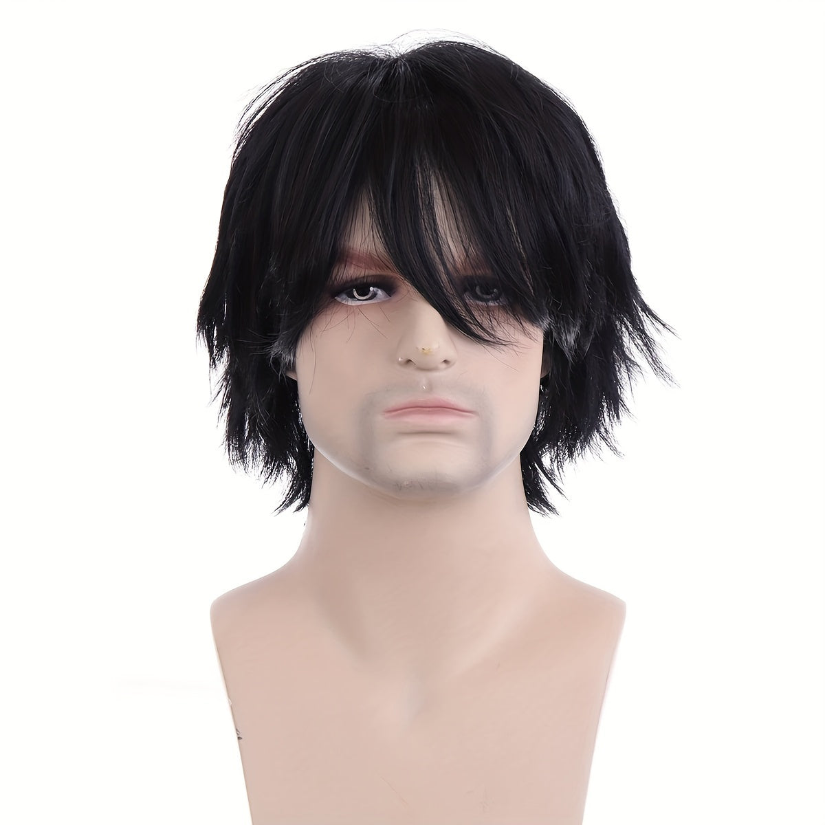 Unisex Curly Full Top Anime Cosplay Wig Head Cover for Costume and Party