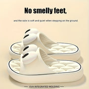 Unisex EVA Non-Slip Slippers Minimalist Striped House and Beach Shoes