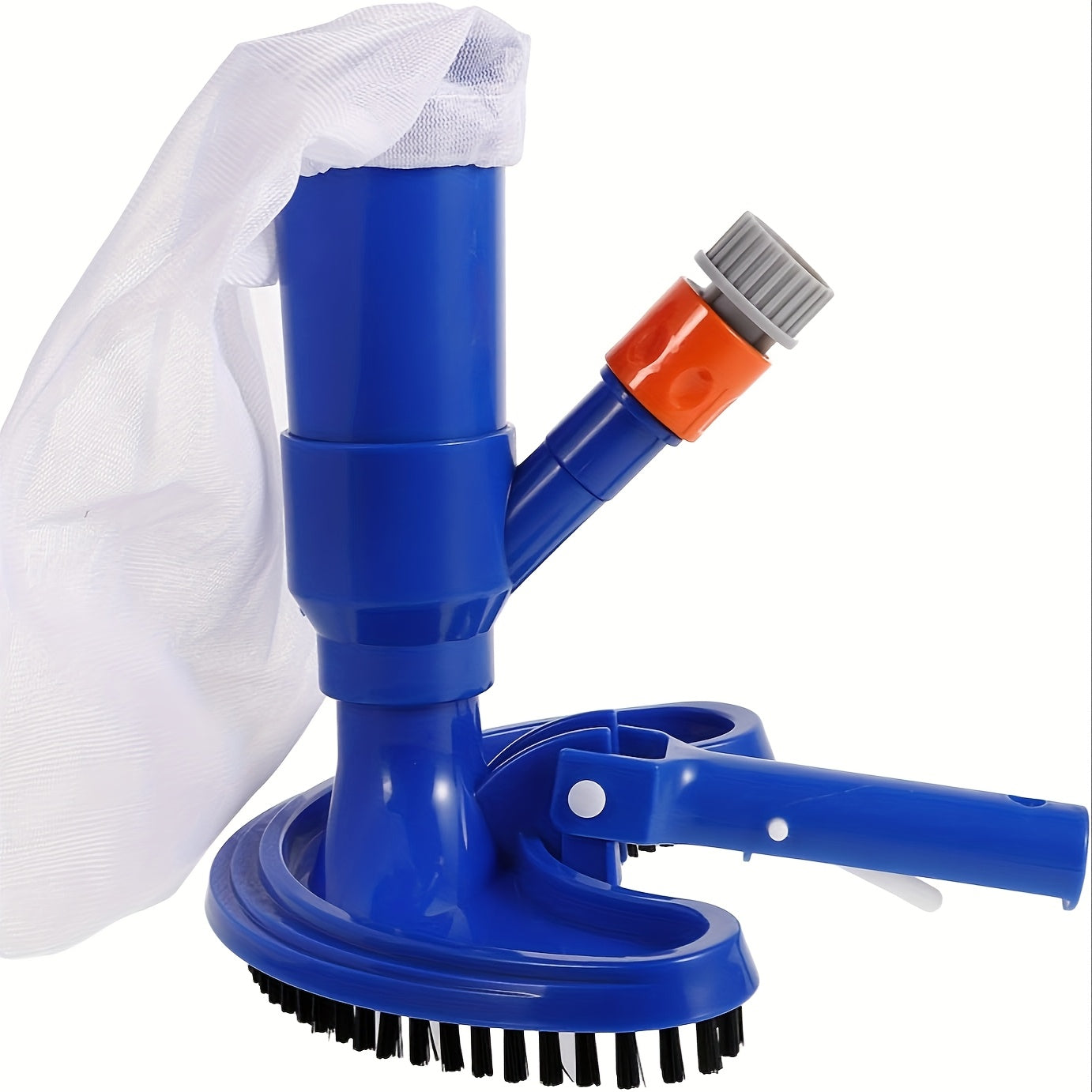 ABS Plastic Pool Vacuum Cleaner Handheld Above Ground Pool Sweeper Leaf Picker Brush Hose Connector