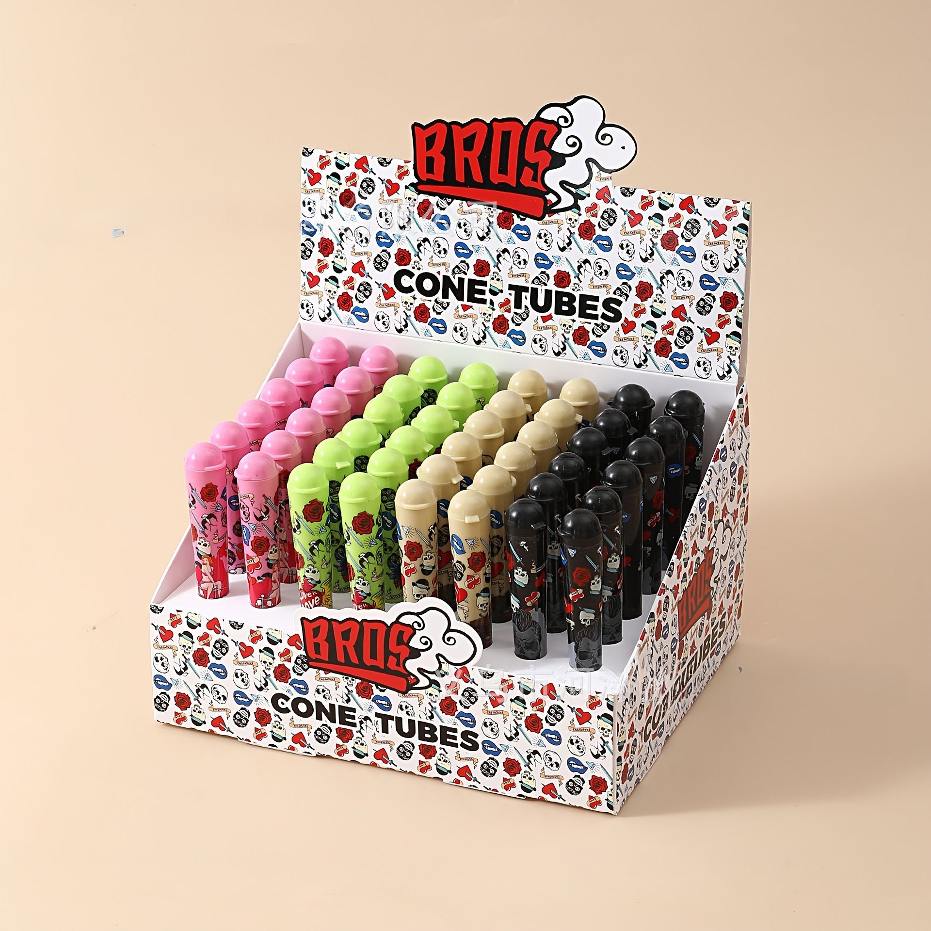 Herb Storage Tube 120mm Plastic Flip Top Cigar Cigarette Container