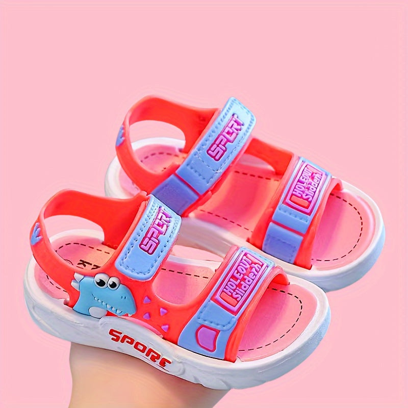 Kids Summer Sandals for Boys and Girls Breathable Soft Sole Beach Footwear with Hook-and-Loop Closure