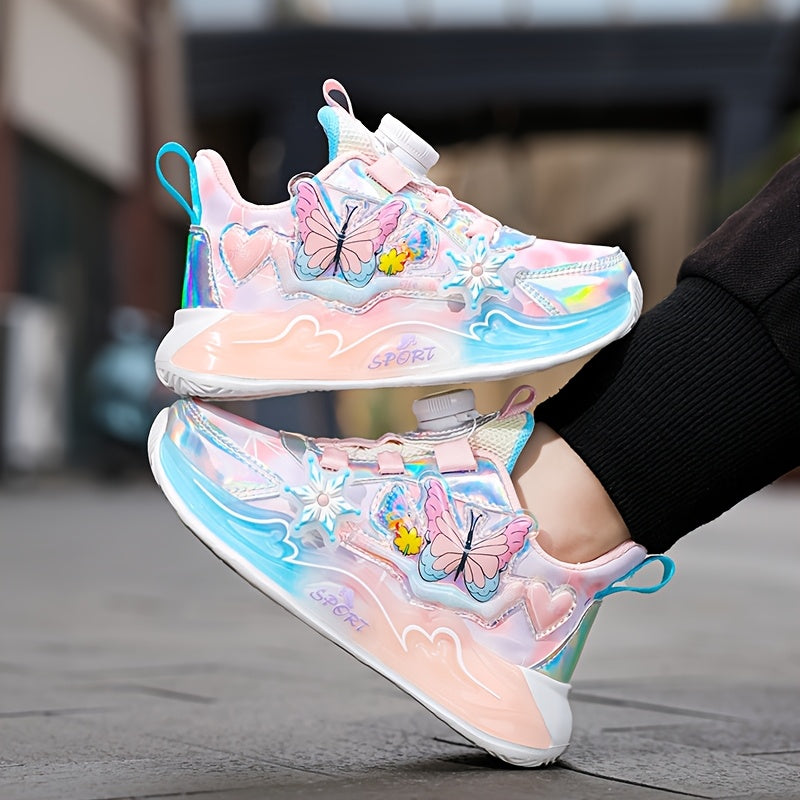 Girls Casual Sneakers with Cartoon Designs for Spring and Fall