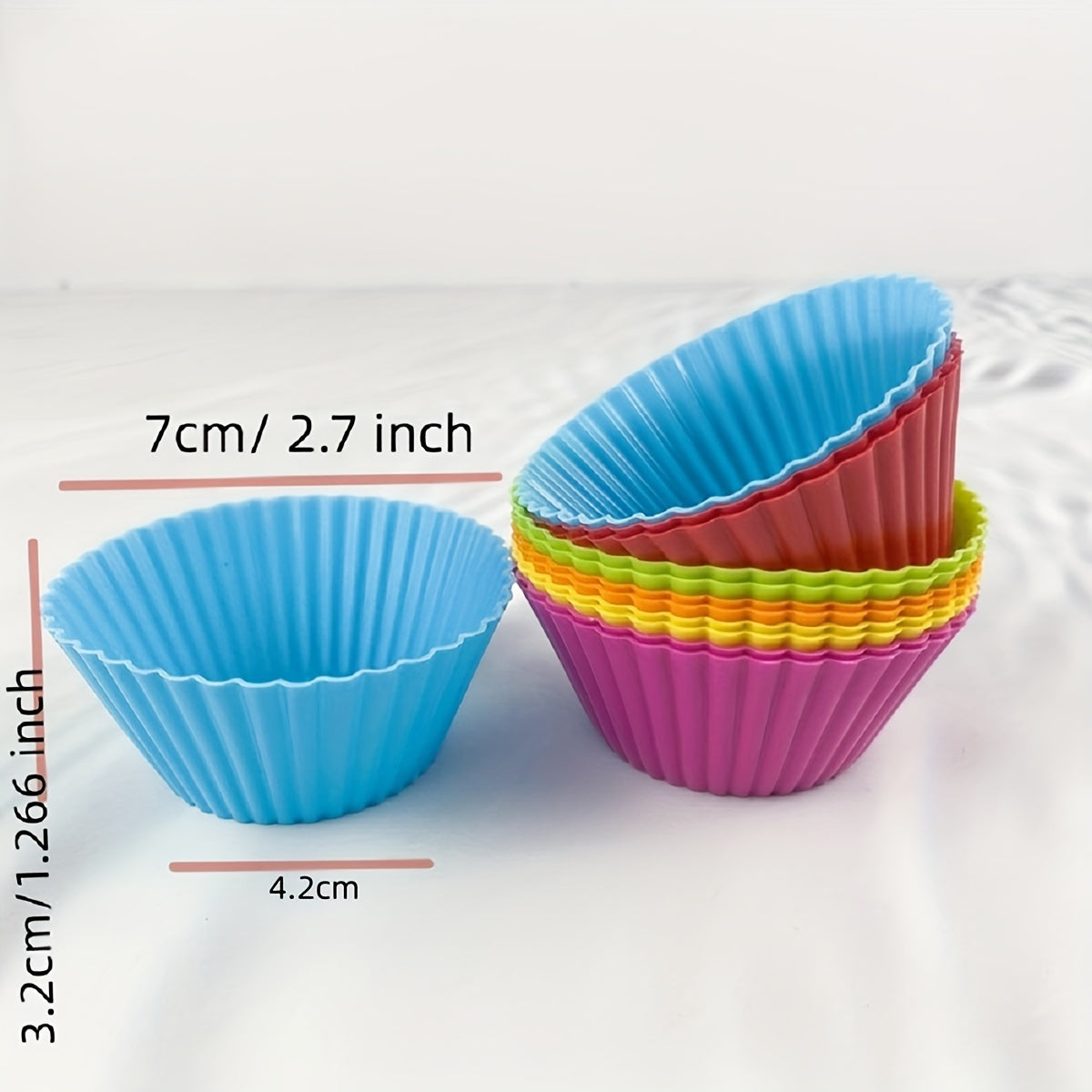 Pack of 12 or 18 Silicone Muffin Cups Reusable Baking Liners Kitchen Tools