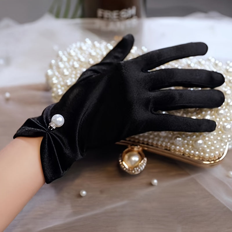 Wedding Gloves for Women Satin Long Elegant Bridal Gloves for Weddings and Performances