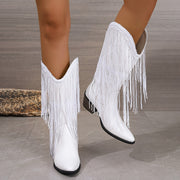 Women's Mid-Calf PU Boots Fall Winter Comfortable Versatile