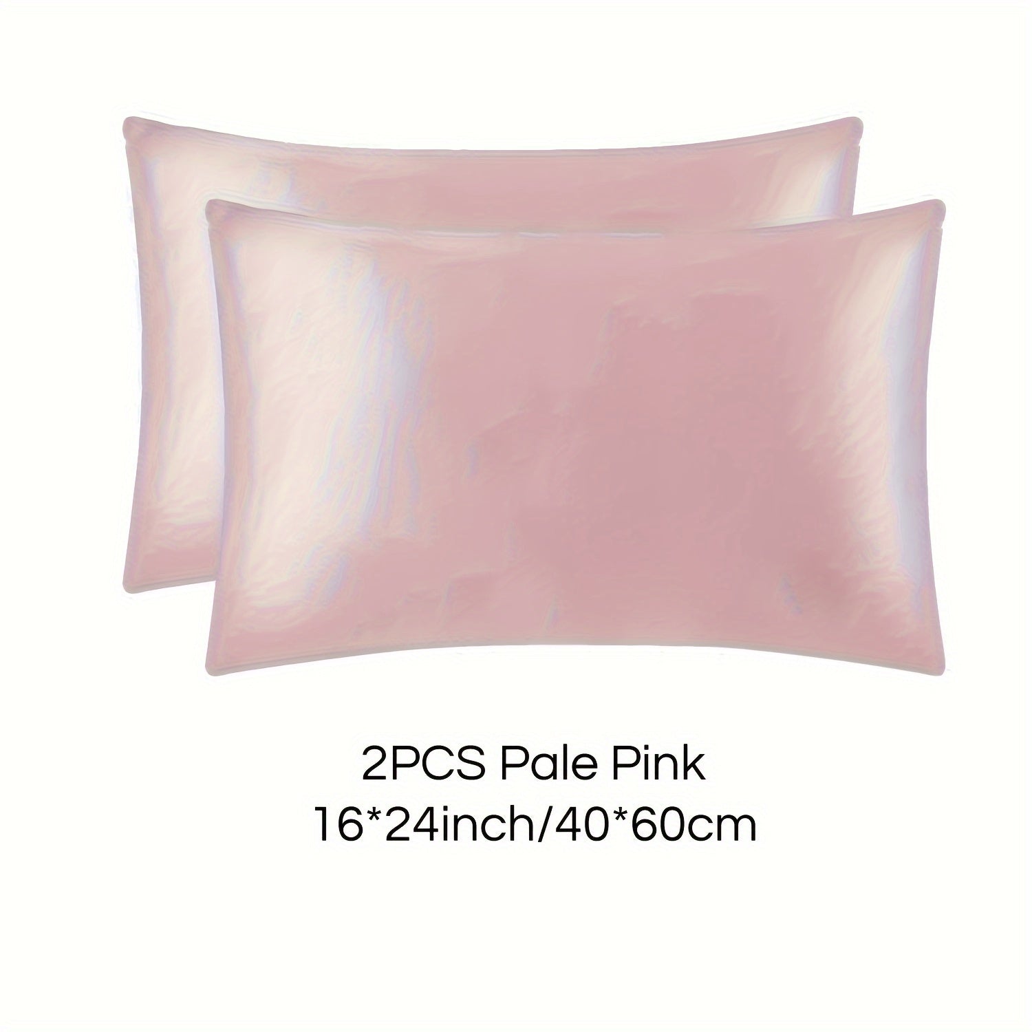 Set of 2 Mulberry Silk Pillowcases Hypoallergenic Satin Weave Solid Color Invisible Zipper Machine Washable Skin Hair Care