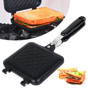 Double Sided Non-Stick Sandwich Maker with Barbecue Plate Waffle Toastie Maker