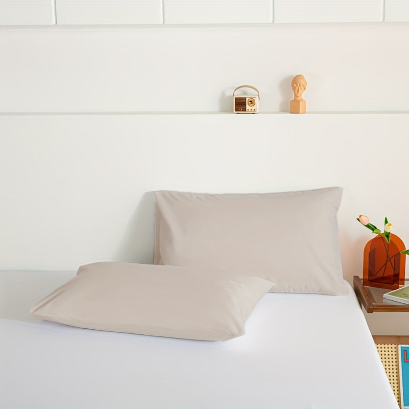 Two High-Quality Envelope Pillowcases Soft Breathable Polyester Woven Protectors