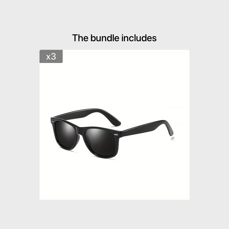 Men's Outdoor Retro Polarized Sunglasses Black 1 Pair