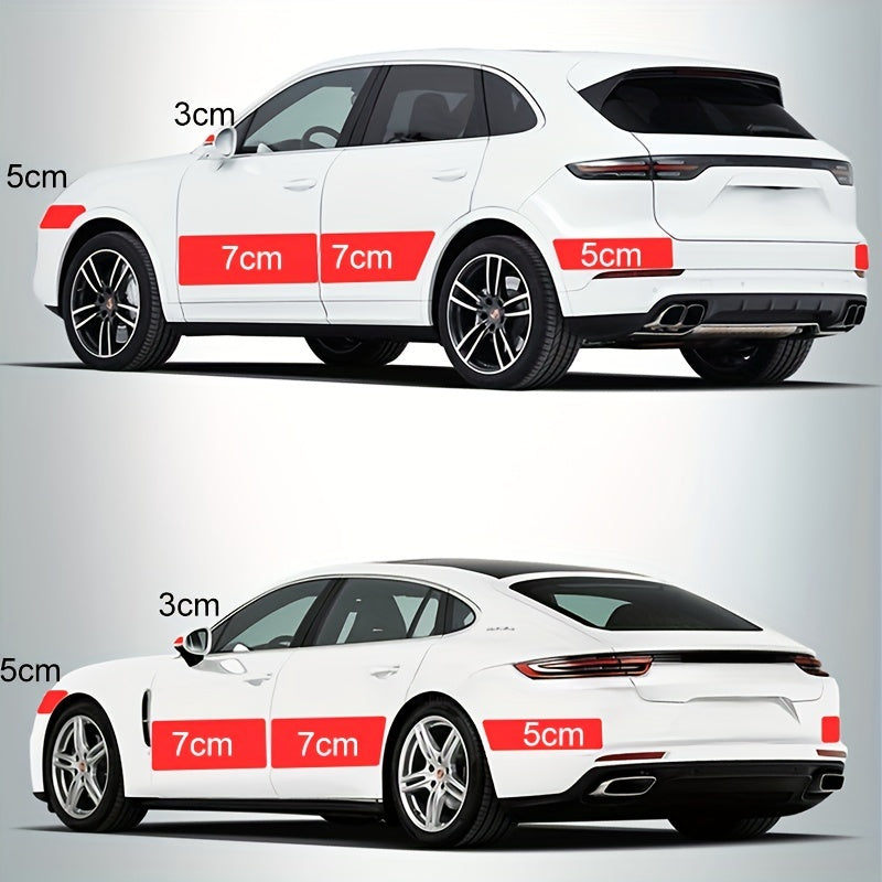 Matte qora 3D karbon tolali stiker avtomobil eshigi qirralarini chizish va suv zarbalaridan himoya qiladi.