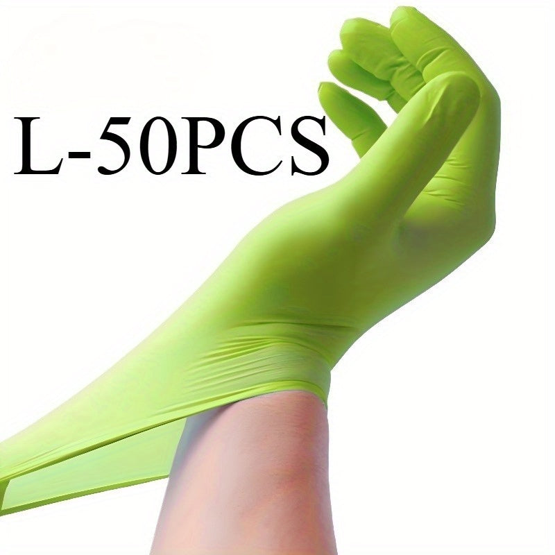 Green Nitrile Gloves Disposable Pack of 30 50 or 100 for Food Cleaning and DIY