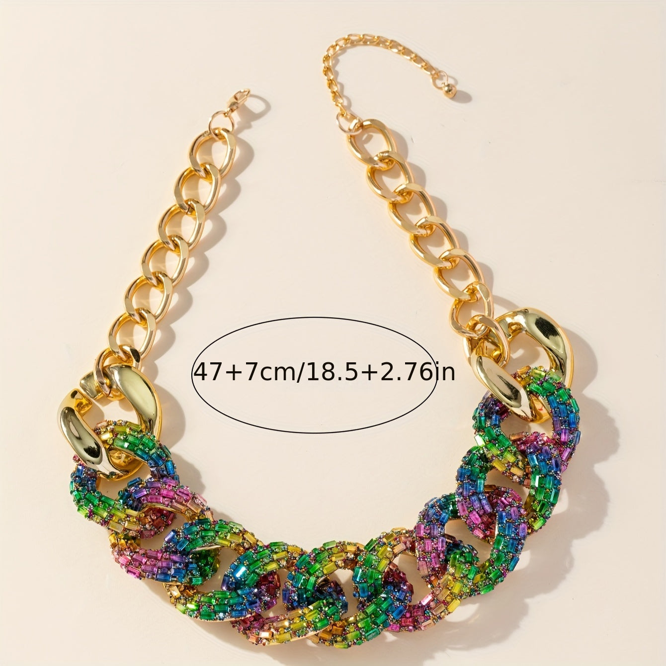 Ko'p rangli Hip-Hop Punk Zargarlik To'plami, Boho-Chic Kuba Zanjirli Bilaguzuk va Quloq uzuklari, Sun'iy Noyabr Tug'ilgan To'pi – Festival va Ta'tillar uchun Ideal