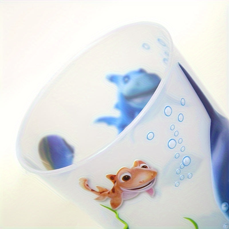 16.9oz Plastic Tumbler with Lid for Coffee and Juice, Ocean-Inspired, Outdoor and Office Use