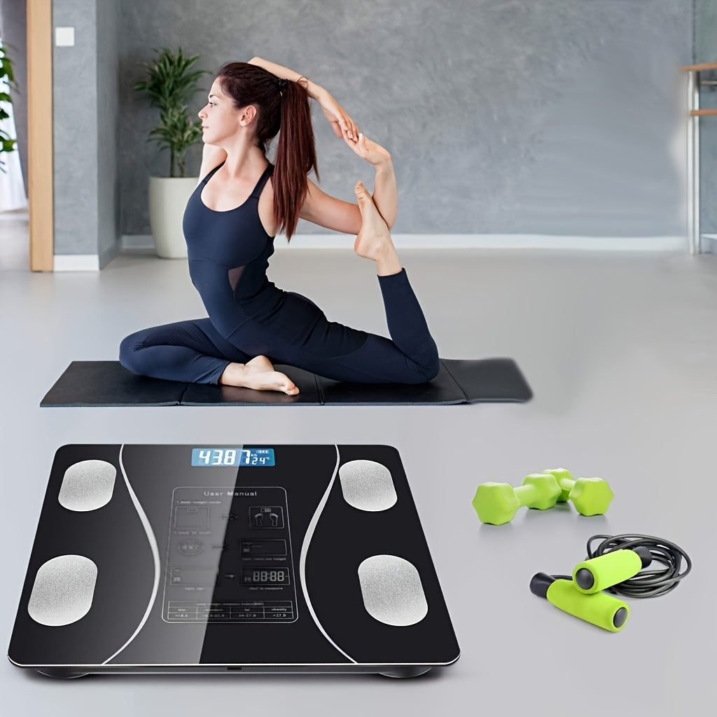 Smart Body Weight and Temperature Scale App-Controlled Battery-Powered with Multi-Unit Conversion