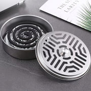 Stainless Steel Mosquito Coil Holder with Lid for Indoor Outdoor Use