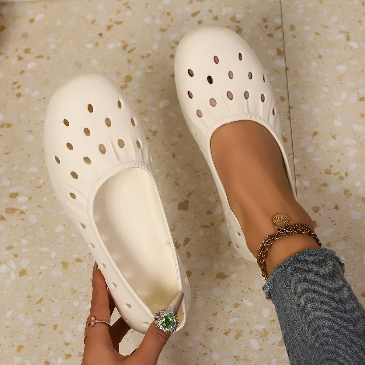 Zapatos casuales ligeros y transpirables para mujer en EVA, slip-on para caminar al aire libre