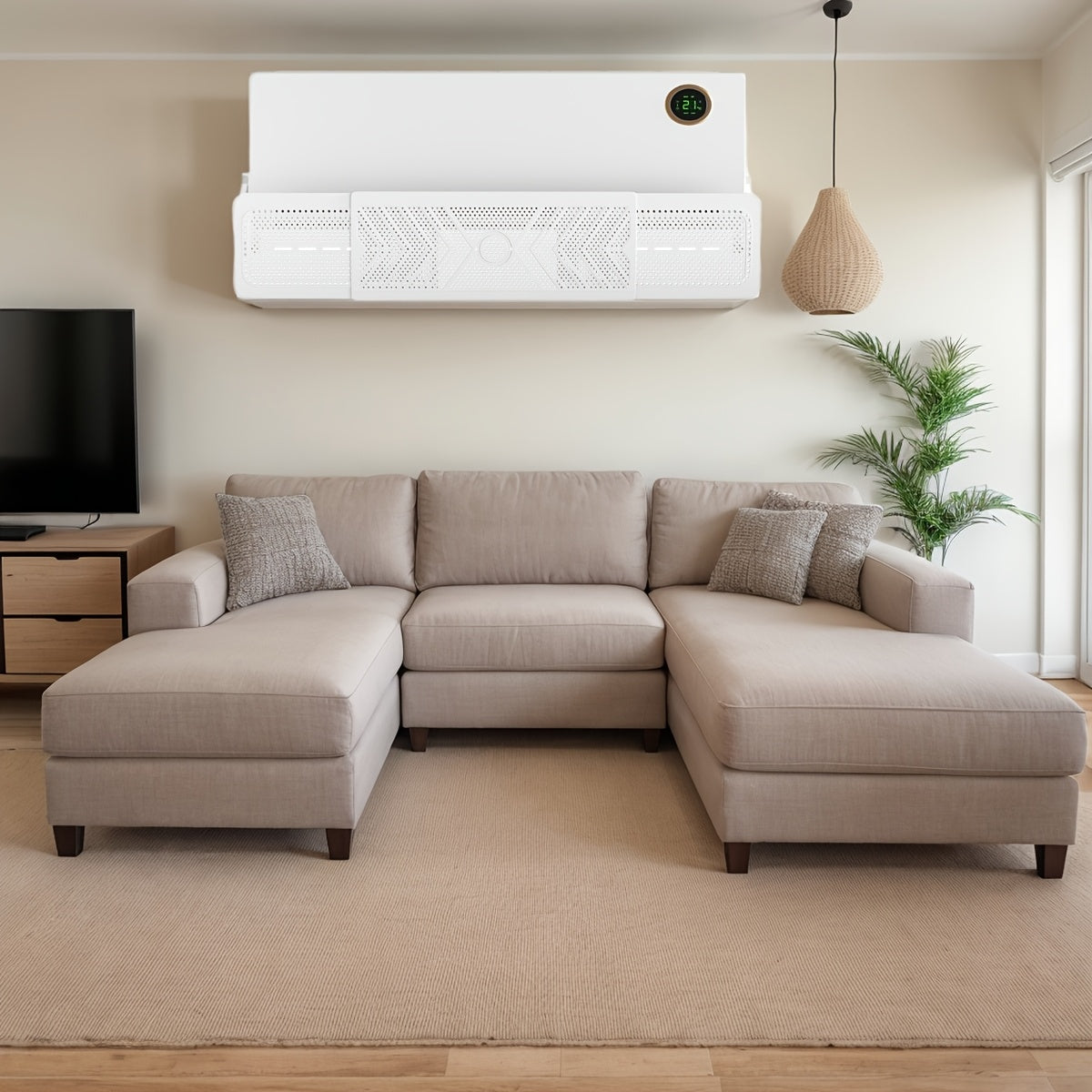 2025 Wind Deflector for Air Conditioners No-Drill Side Hanging Durable Plastic