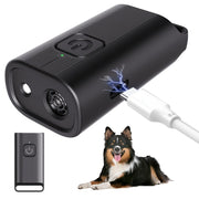 Mini Ultrasonic Dog Repeller with LED Light USB Rechargeable Anti-Barking Trainer