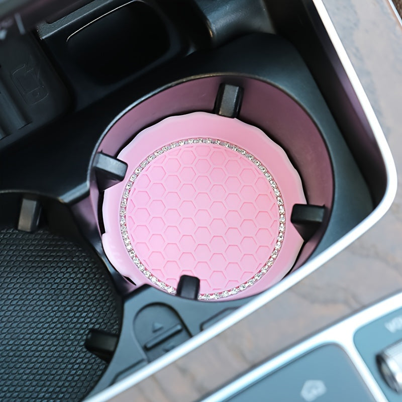 2 ta paket Kristall Rhinestone Avtomobil stakan qoʻyish joylari, sirpanchiq emas, oson tozalanadigan ichimlik tutqichlari