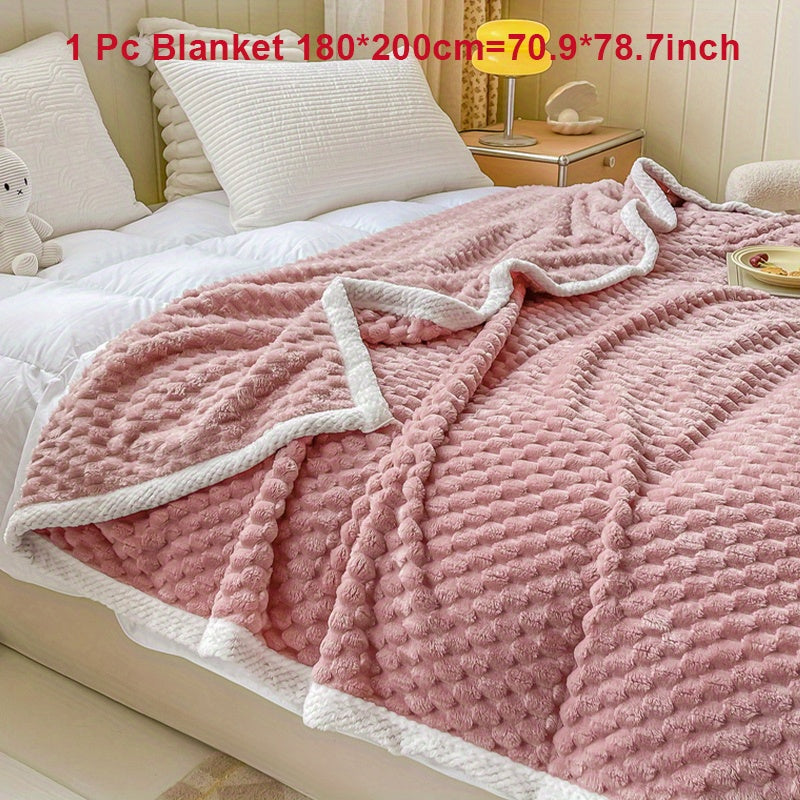 Fleece Blanket for Couch Sofa Bed Camping Travel Cozy Soft Warm Gift