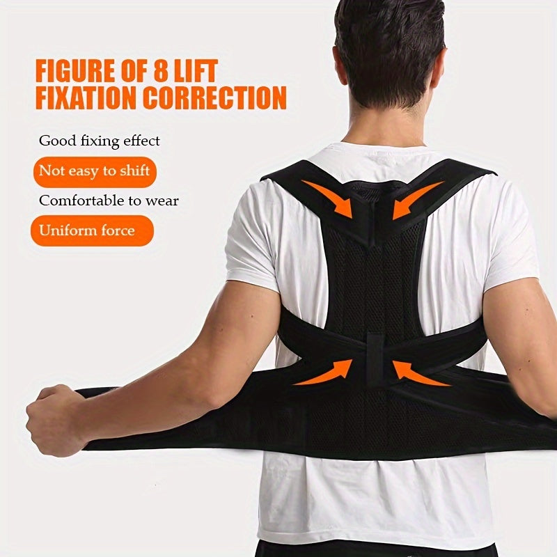 Unisex Adjustable Breathable Posture Corrector Belt for Back and Shoulder Support