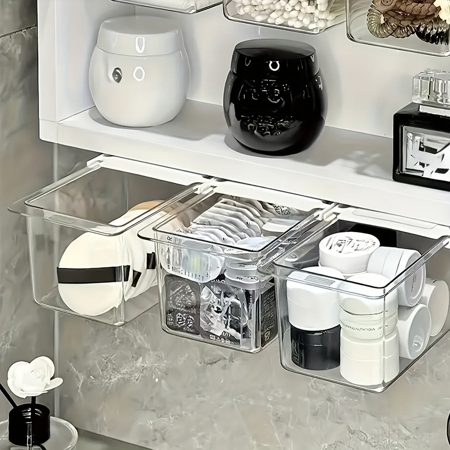 Wall Mount Cosmetic Organizer for Bathroom or Bedroom, Easy to Install