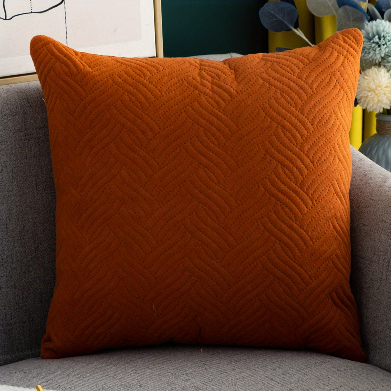 Luxurious Velvet Plush Pillow Cover for Bedroom Living Room and Car Decor